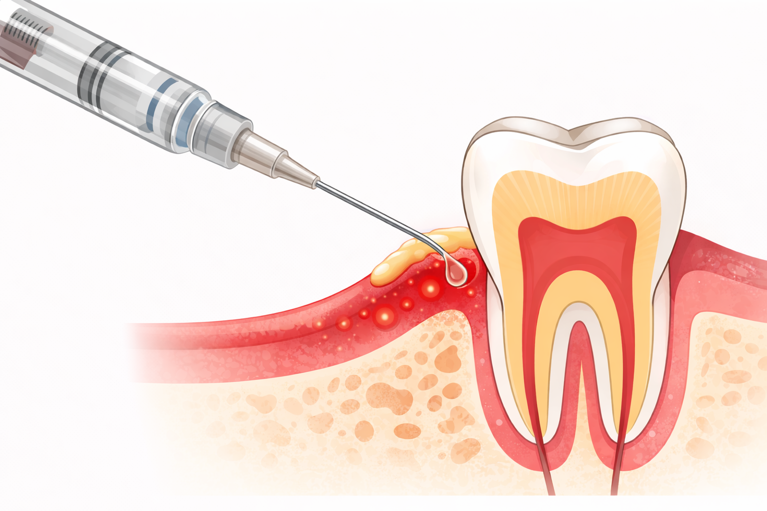 歯医者の麻酔が痛い場所と痛くない場所がある？歯肉の痛点分布が関係しています