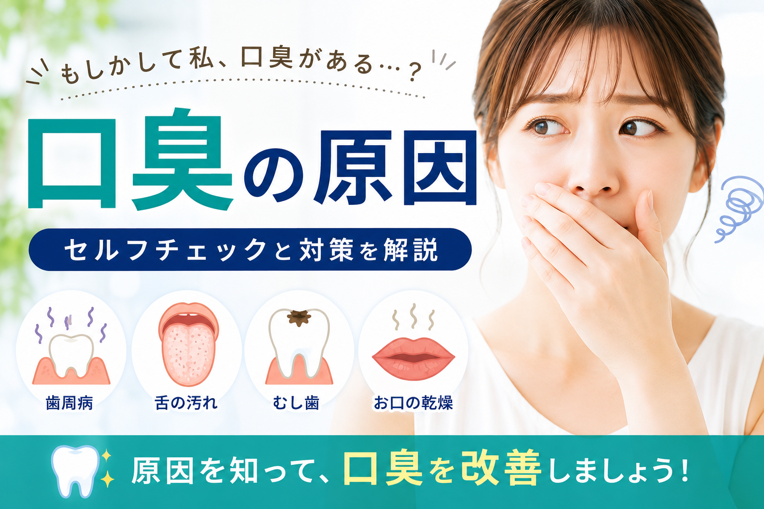口臭の原因とは？新丸子の歯医者がセルフチェックと対策を解説